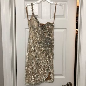 Terani Couture One Strap glitz and glam Dress